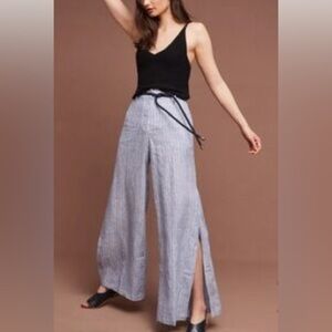 Striped Wide-Leg Pants